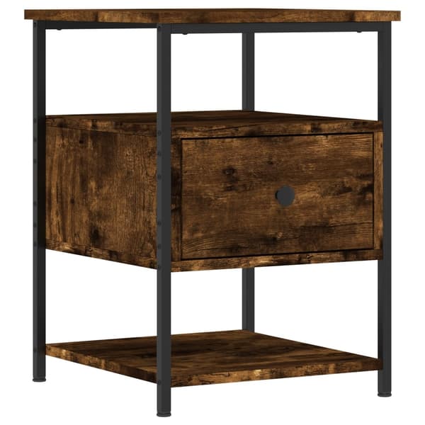 vidaXL Nattbord 2 stk røkt eik 40x42x56 cm konstruert tre