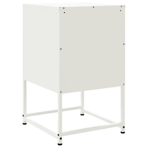 vidaXL Sängbord 2 st vit 36x39x60,5 cm stål