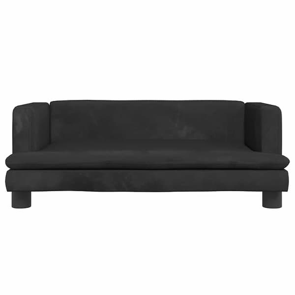 vidaXL Hundbädd svart 80x45x30 cm sammet