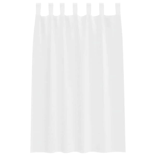 vidaXL Voile Gardin med gardiner 2 pcs Vit 175 x 140 cm Polyester