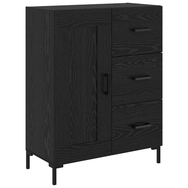 vidaXL Serviesskap Svart eik 69.5 x 34 x 90 cm Konstruert tre
