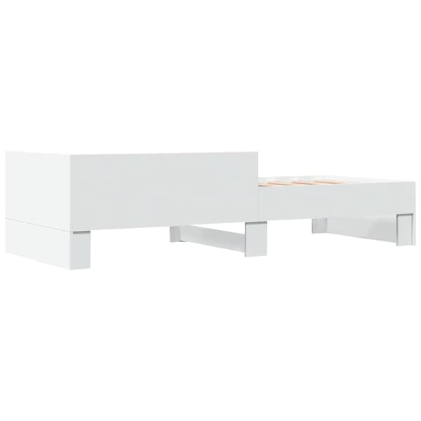 vidaXL Sengeramme hvit 90x200 cm konstruert tre
