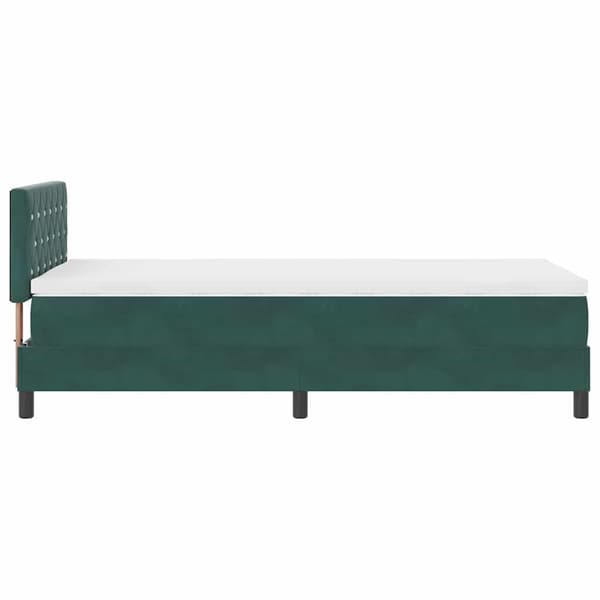 vidaXL Bäddfjäder med madrass Mörkgrön 100 x 200 cm Sammet
