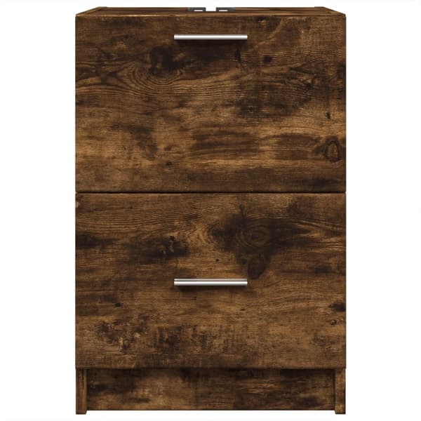 vidaXL Servantskap røkt eik 40x37x59 cm konstruert tre