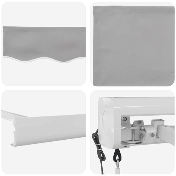 vidaXL Markise Lysegrå 300 x 250 x 165 cm Polyester og aluminium