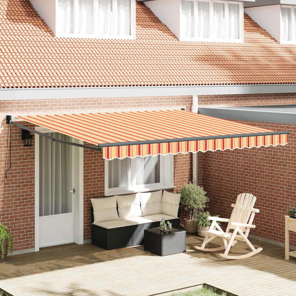 vidaXL Innvendbar Markise Gul og oransje 400 × 300 cm