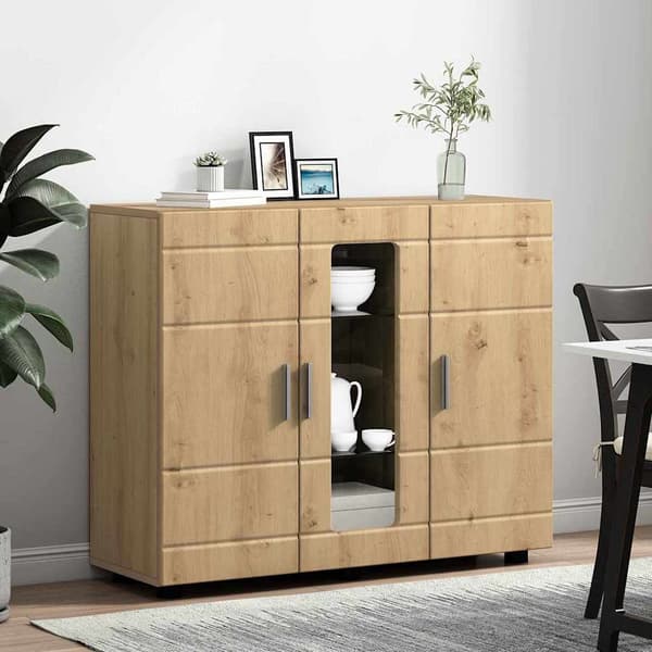 vidaXL Serviesskap artisan eik 55.5 x 29 x 100 cm Konstruert tre