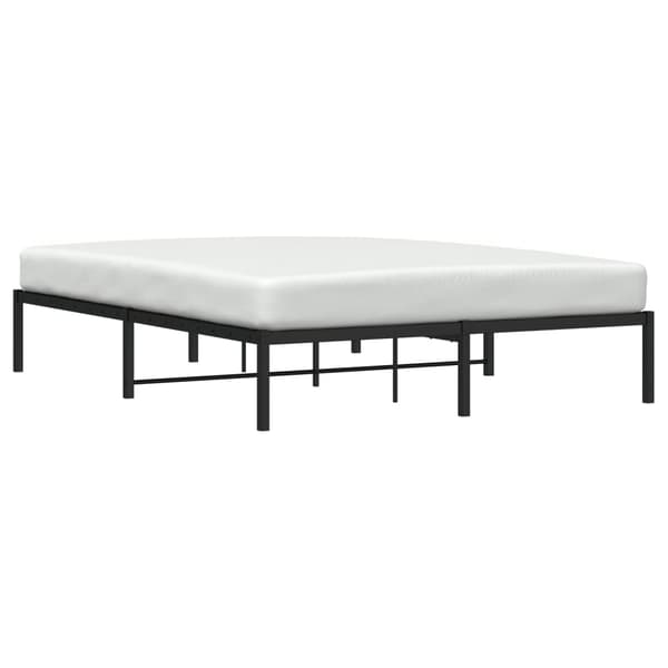 vidaXL Sängram metall svart 160x200 cm