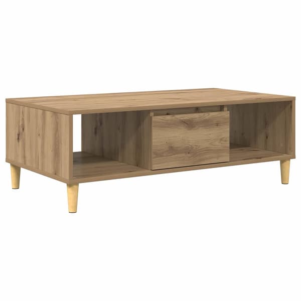 vidaXL Kaffebord Artisan Eik 102 x 55 x 35 cm Konstruert tre