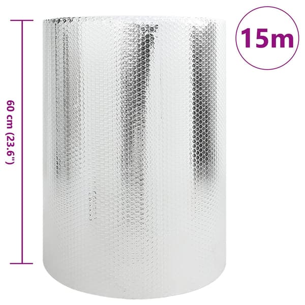 vidaXL Silver Aluminium 0.6 x 15 m Värmeelement reflektor Övrig