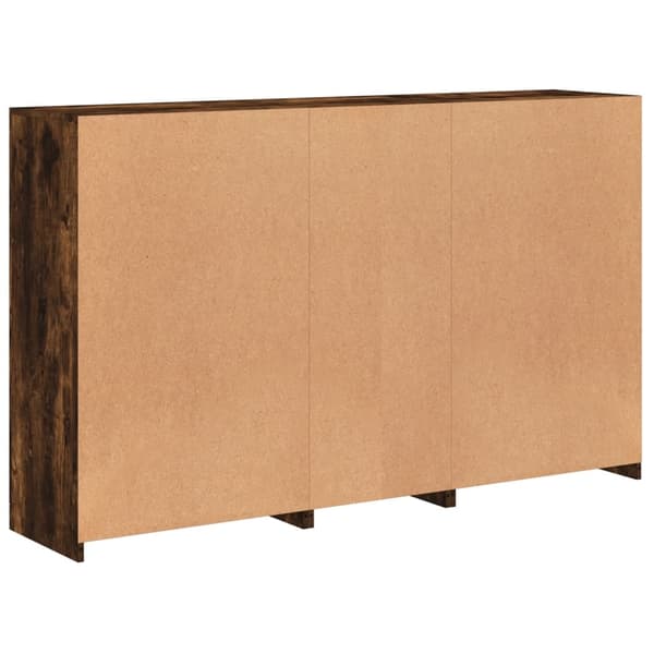 vidaXL Skjenk med LED-lys røkt eik 162x37x100 cm