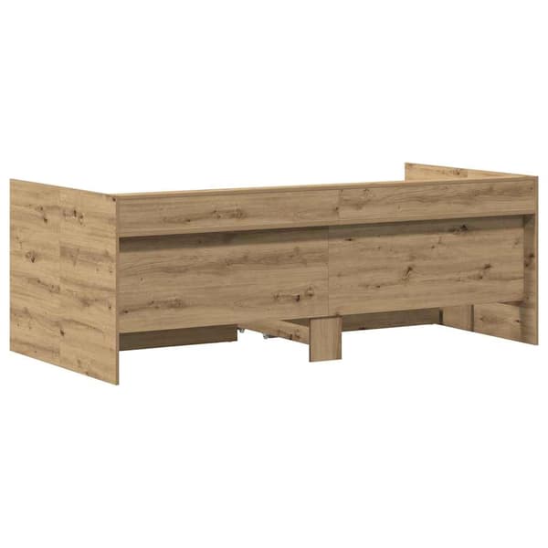 vidaXL Seng med hodegjerde Artisan Eik 75 x 190 cm Konstruert tre