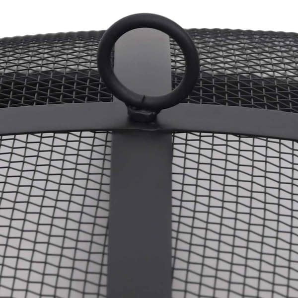 vidaXL Utendørs bålfat med grill rustfritt stål 76 cm
