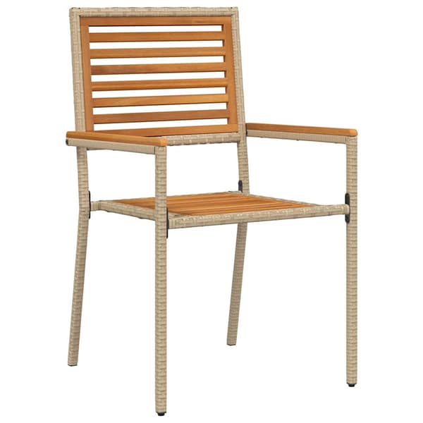 vidaXL Hage stabelstoler 4 pcs Brun og Beige