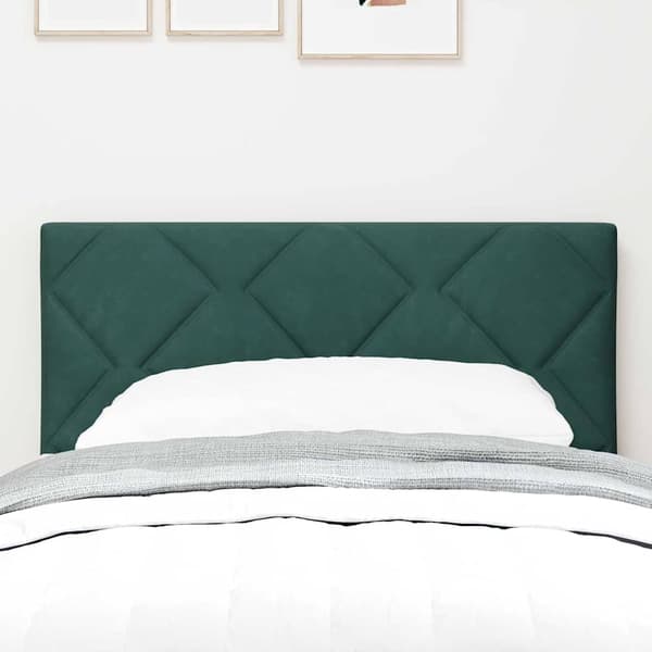 vidaXL LED huvuddyna Mörkgrön 80 cm Sammet