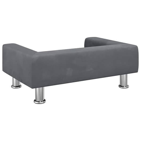 vidaXL Hundbädd mörkgrå 70x45x26,5 cm sammet