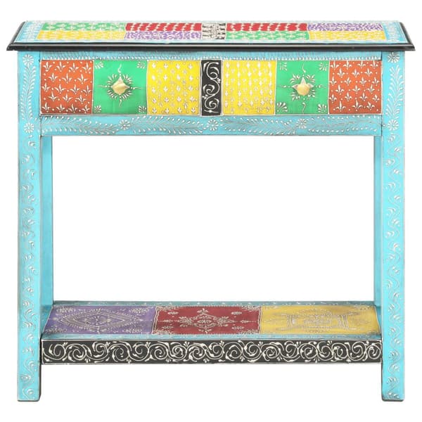 vidaXL Håndmalt konsollbord 80x35x75 cm heltre mango