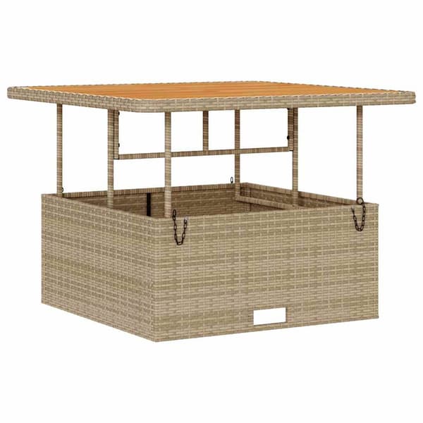 vidaXL Trädgårdsmöbelset Beige konstrotting