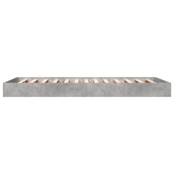 vidaXL Sängram betonggrå 75x190 cm konstruerad trä