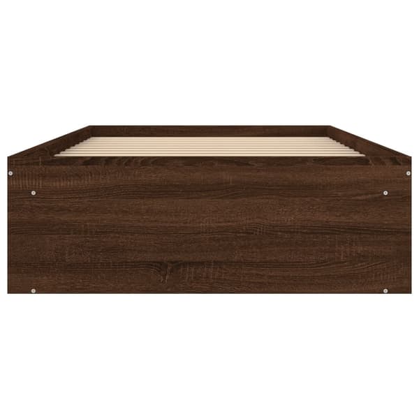 vidaXL Sengeramme brun eik 90x190 cm