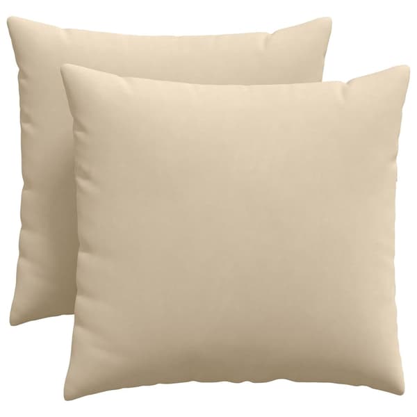 vidaXL Soffkuddar 2 st Kräm 50 x 50 cm tyg