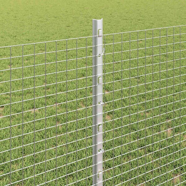 vidaXL Gjerde med innlegg. sølv 0.8 x 50 m Stål