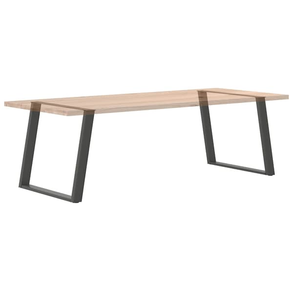 vidaXL Matbordsben U-formad 2 st antracit 100x(72-73) cm stål