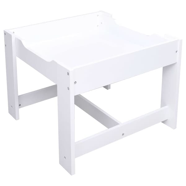 vidaXL Barnebord med 2 stoler hvit MDF