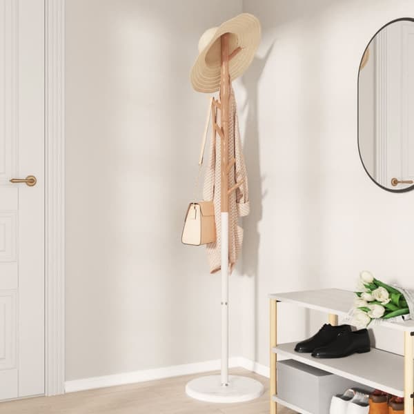 vidaXL Klädställning vit 172 cm pulverlackerat järn