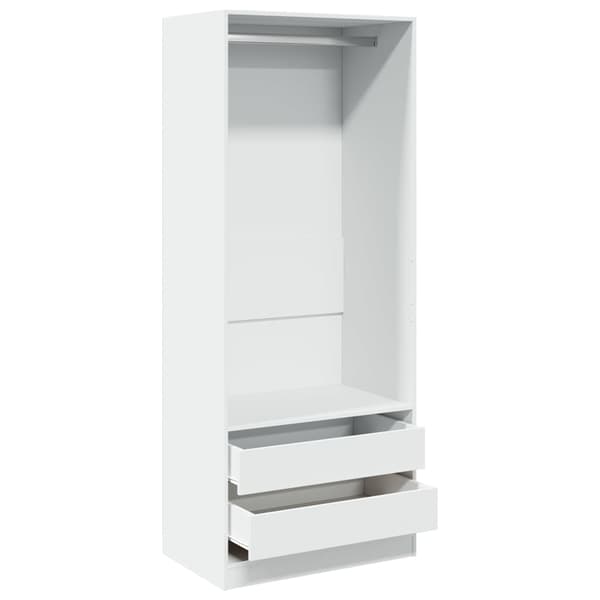 vidaXL Garderobe hvit 80x50x200 cm konstruert tre