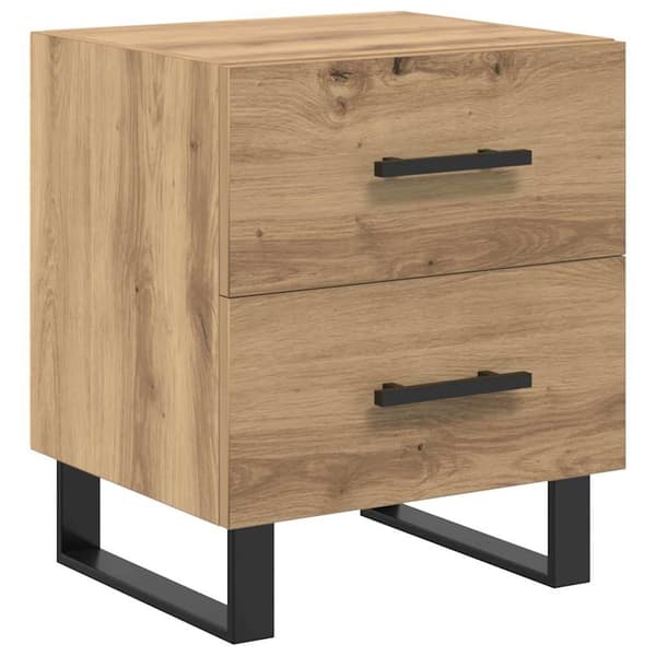 vidaXL Sengeskaps 2 pcs artisan eik 40 x 35 x 47.5 cm Konstruert tre
