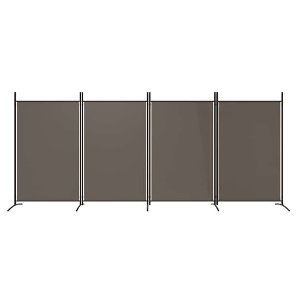 vidaXL Romdeler 4 paneler antrasitt 346x180 cm stoff