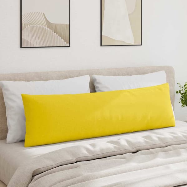 vidaXL Soffkuddar 2 st Ljusgul 145 x 40 cm tyg