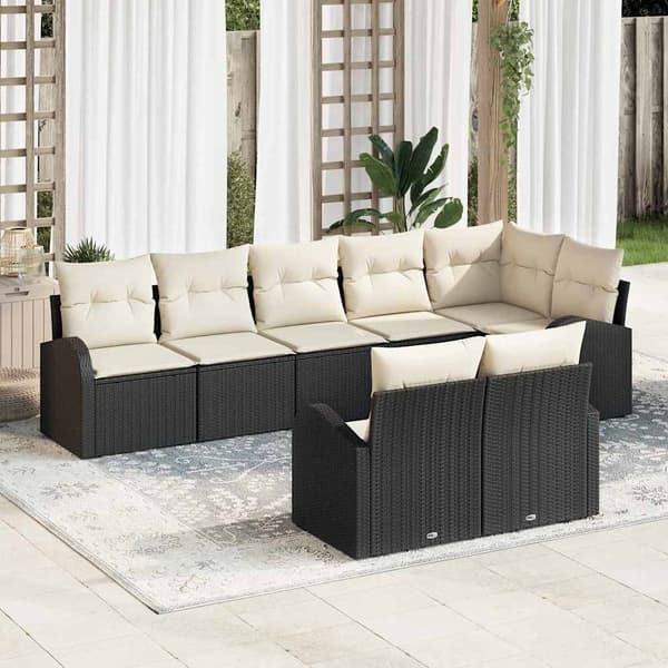 vidaXL Trädgårdsoffset 8 pcs konstrotting