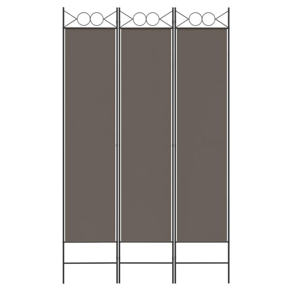 vidaXL Romdeler 3 paneler antrasitt 120x220 cm stoff