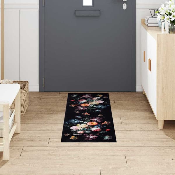 vidaXL Köksmatta Svart 150 x 45 cm Sammet