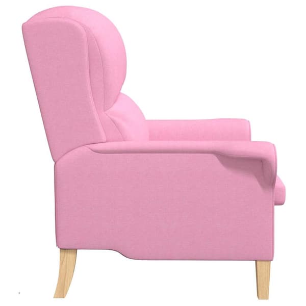 vidaXL fåtölj Rosa tyg
