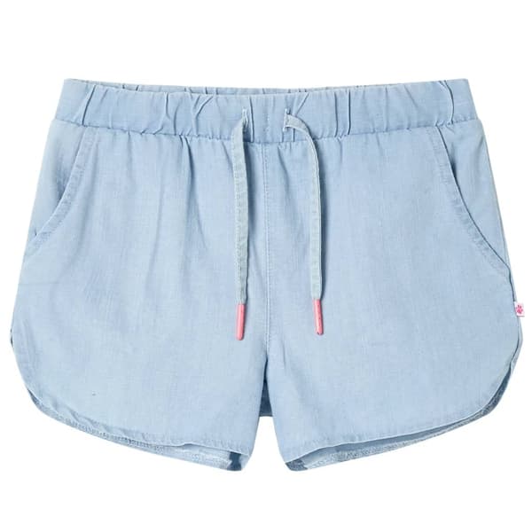 vidaXL Barneshorts myk denimblå 140