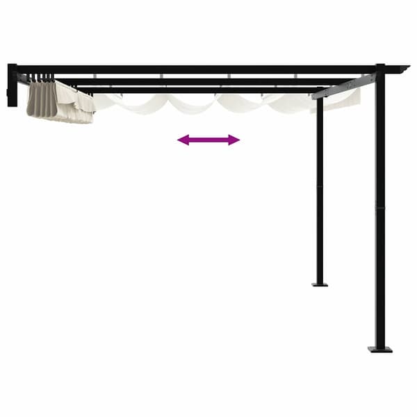 vidaXL Paviljong Kräm 400 x 300 x 200 cm Polyester