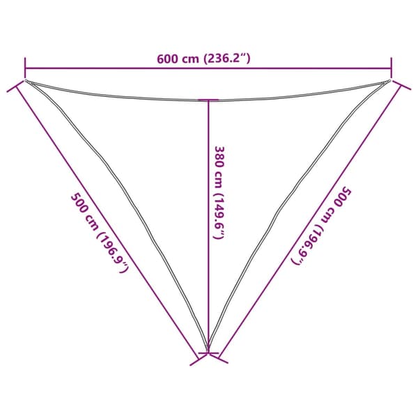 vidaXL Solseil 160 g/m² brun 5x5x6 m HDPE