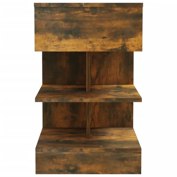 vidaXL Nattbord røkt eik 40x35x65 cm konstruert tre