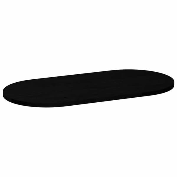 vidaXL Bordplate mørkebrun 80x40x2 cm oval heltre eik