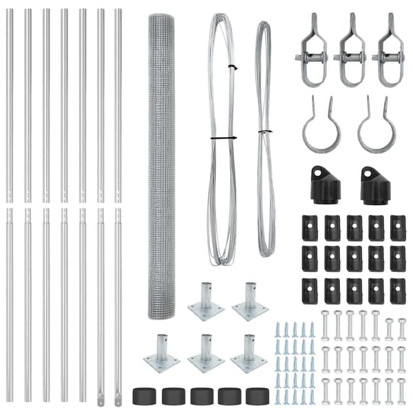 vidaXL Stängselstolpe Silver