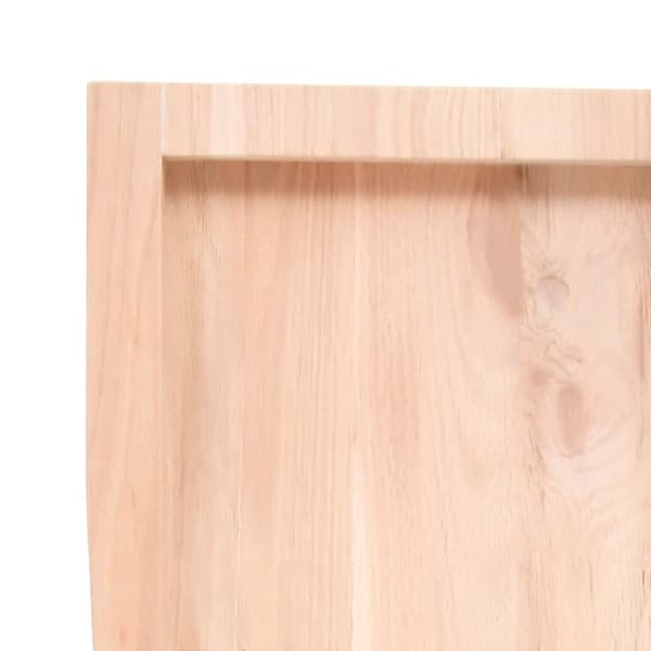 vidaXL Bordplate 60x40x(2-6) cm ubehandlet heltre eik