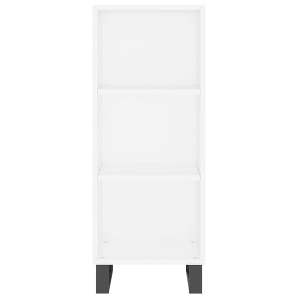 vidaXL Highboard hvit 34,5x34x180 cm konstruert tre