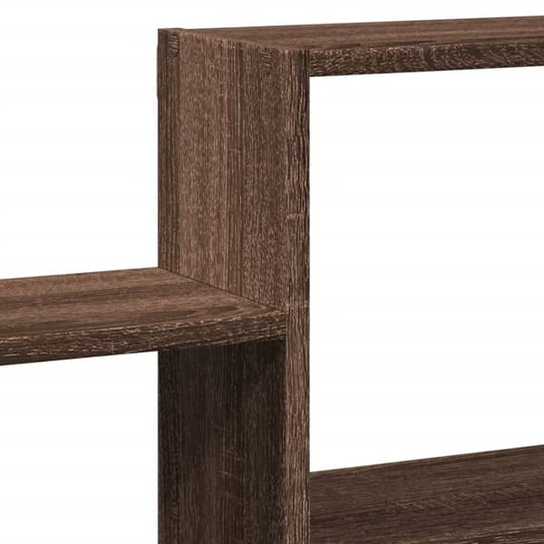 vidaXL Vegghylle brun eik 96x18x60 cm konstruert tre