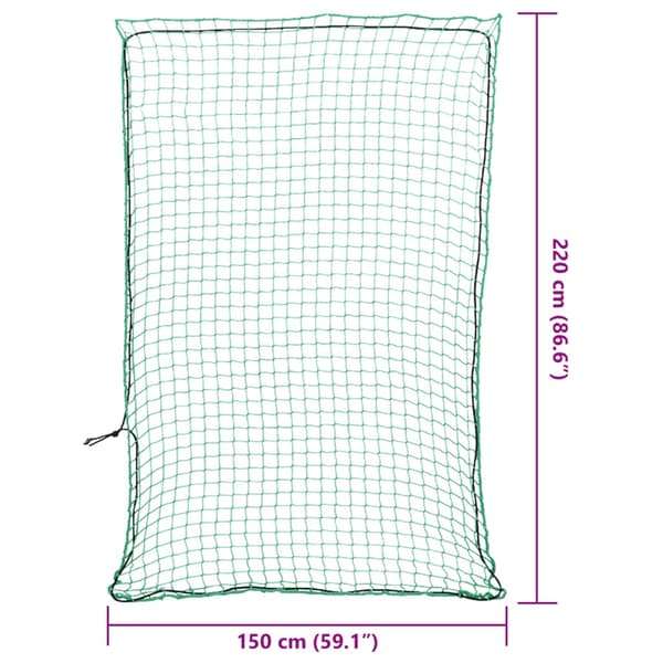 vidaXL Tilhengernett med elastisk tau grønn 2,2x1,5 m PP