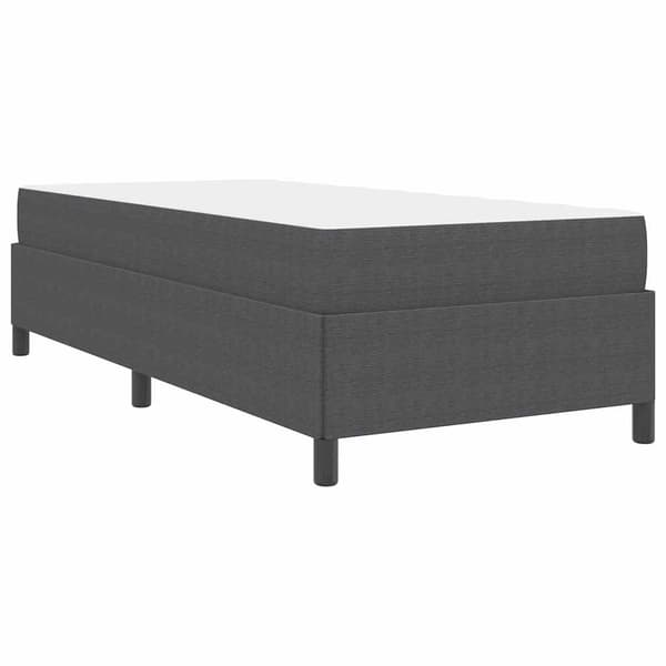 vidaXL Sängram med madrass Mörkgrå 100 x 200 cm tyg