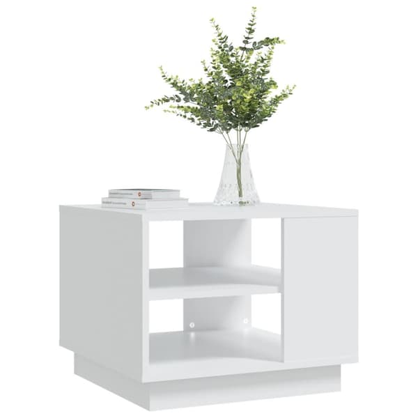 vidaXL Soffbord vit 55x55x43 cm spånskiva