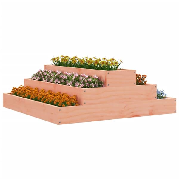 vidaXL Odlingslåda 80x80x27 cm massiv douglas